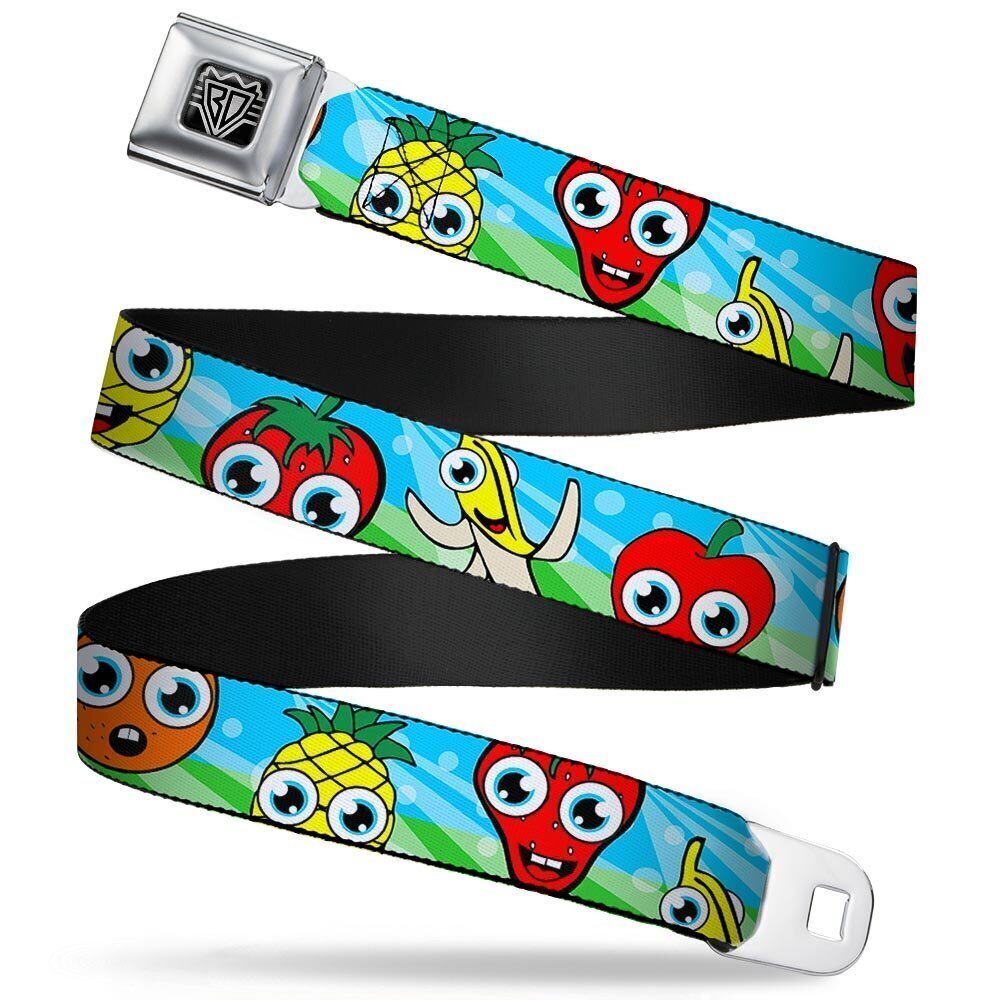 3161 Seatbelt Belt - Fruit Cartoon - 1.0" Wide - 20-36 Inches in Length